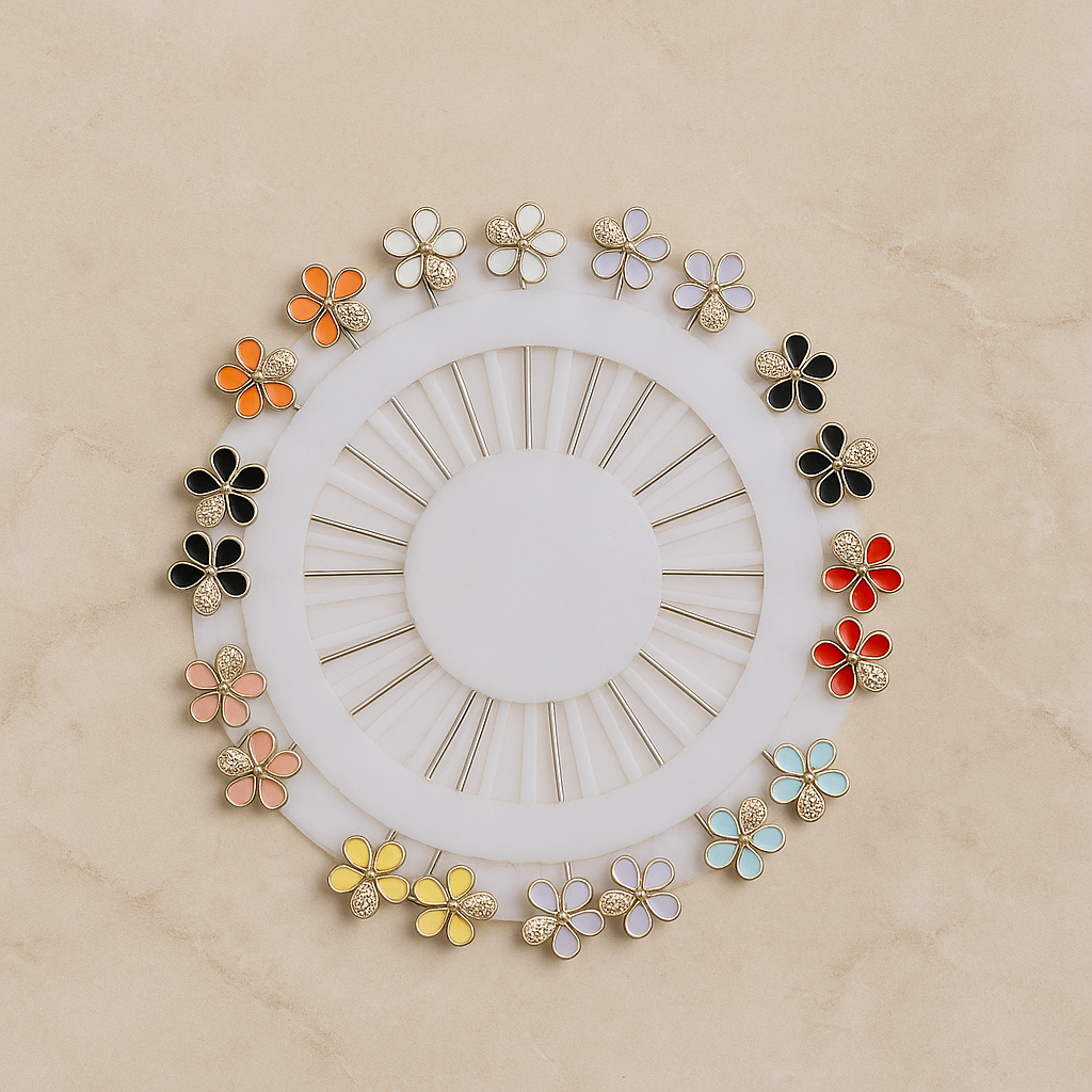 Floral Charm Hijab Pins (20-pack)