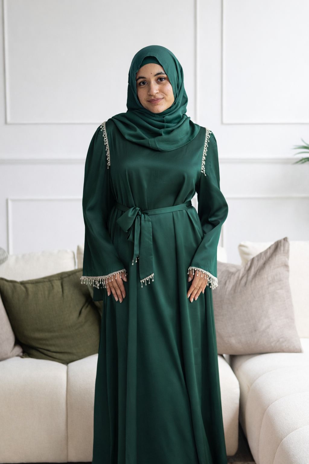 Layali Evening Dress - Evergreen