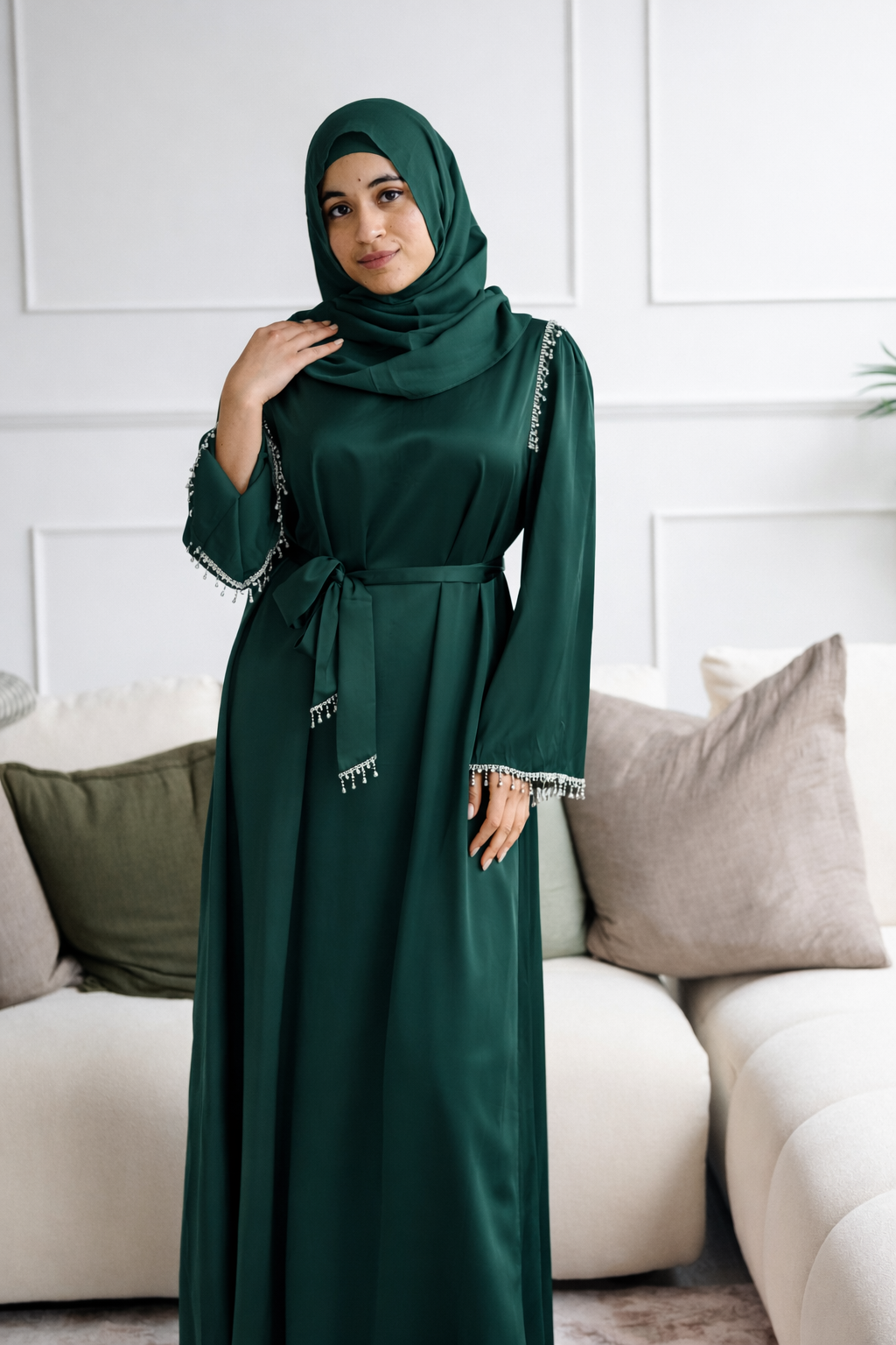 Layali Evening Dress - Evergreen