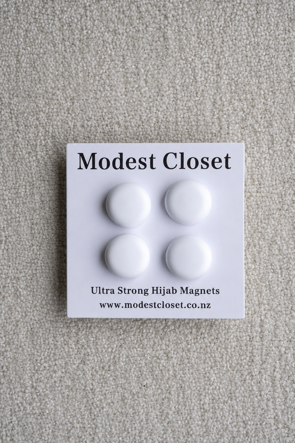 Hijab Magnet Quad Set - White