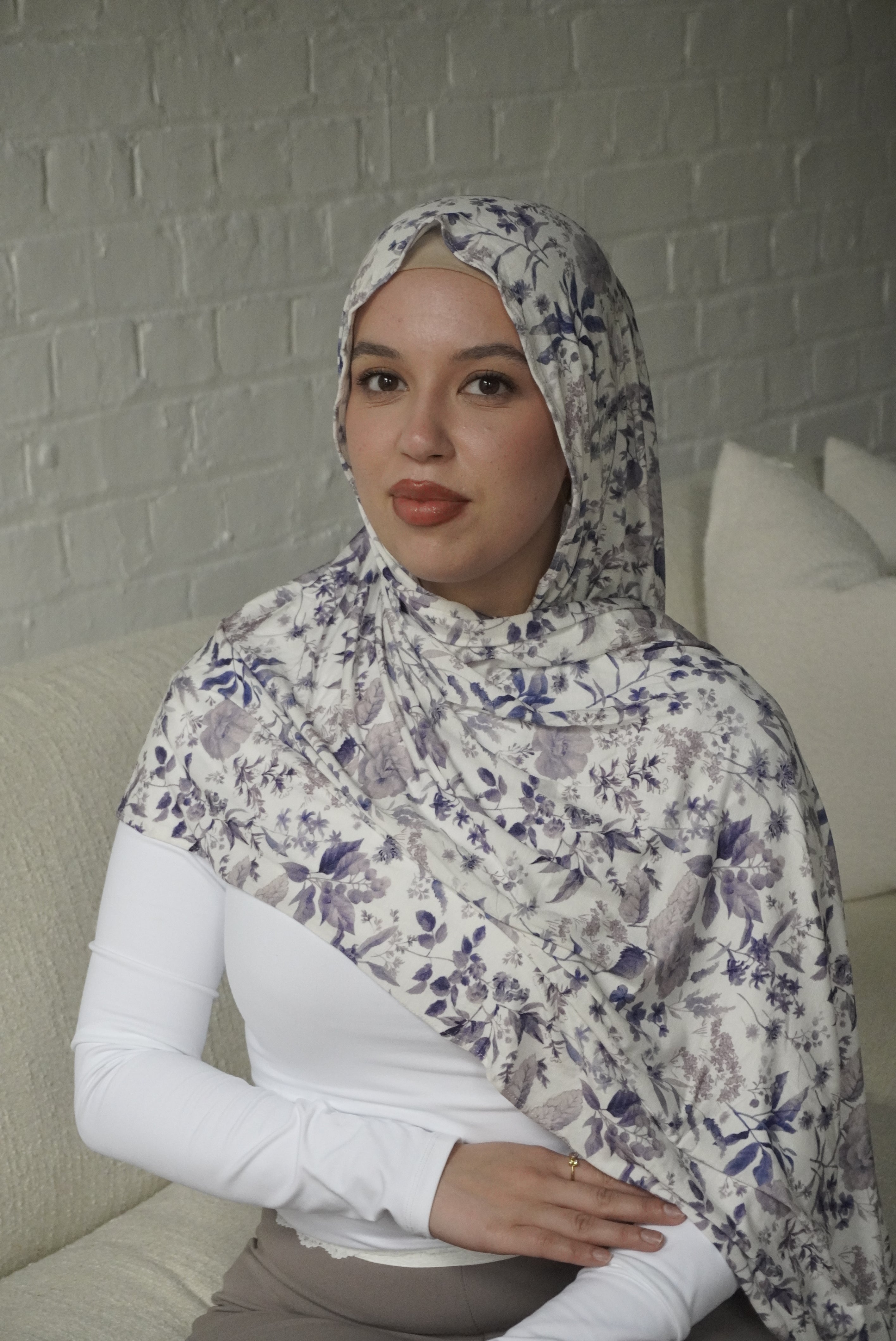Printed Jersey Bluebell
