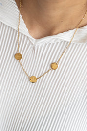 Gold Virtues Trio Necklace – Sabr, Shukr & Tawakkul.