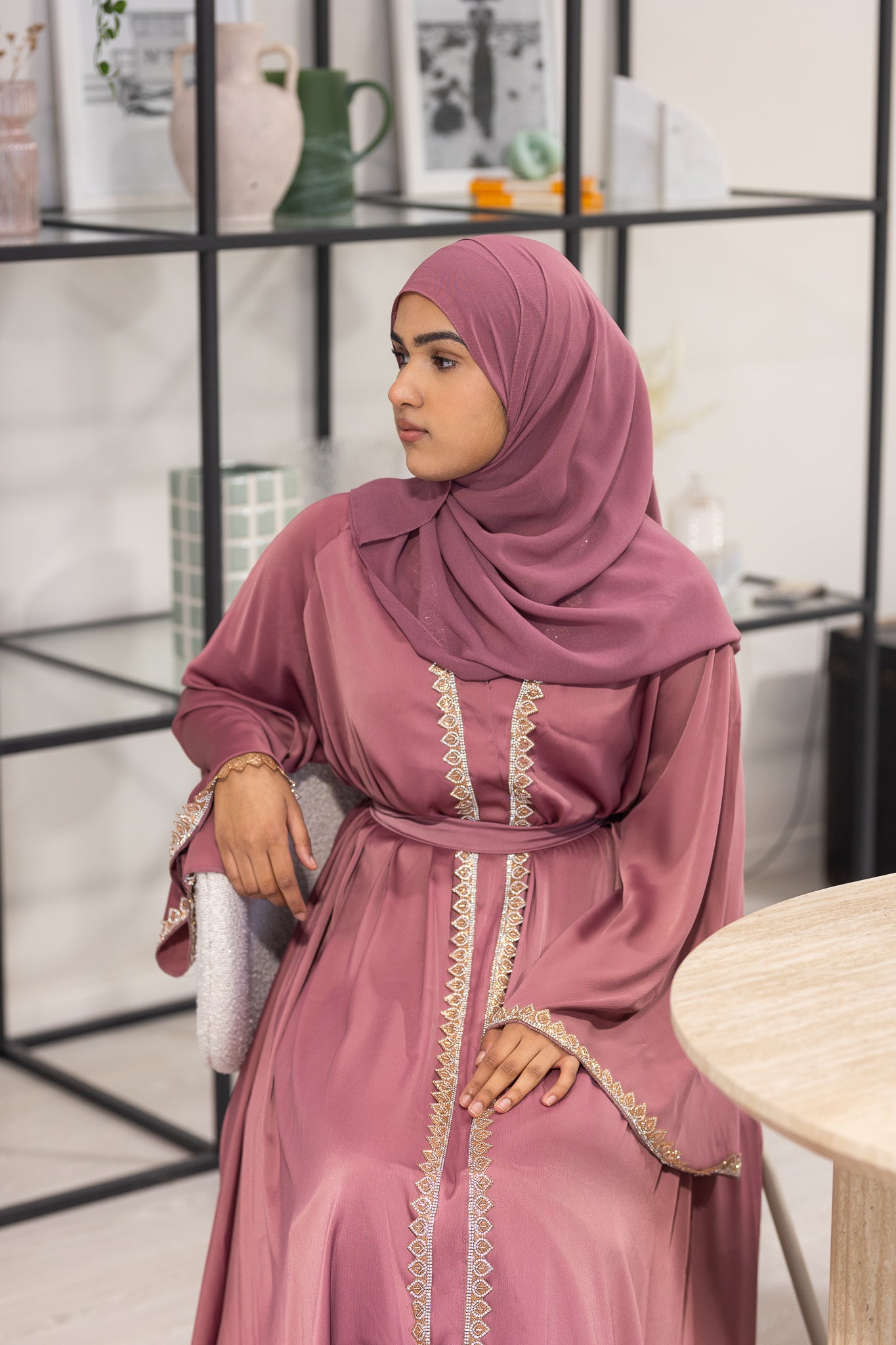 Haneen Abaya - Dusty Rose