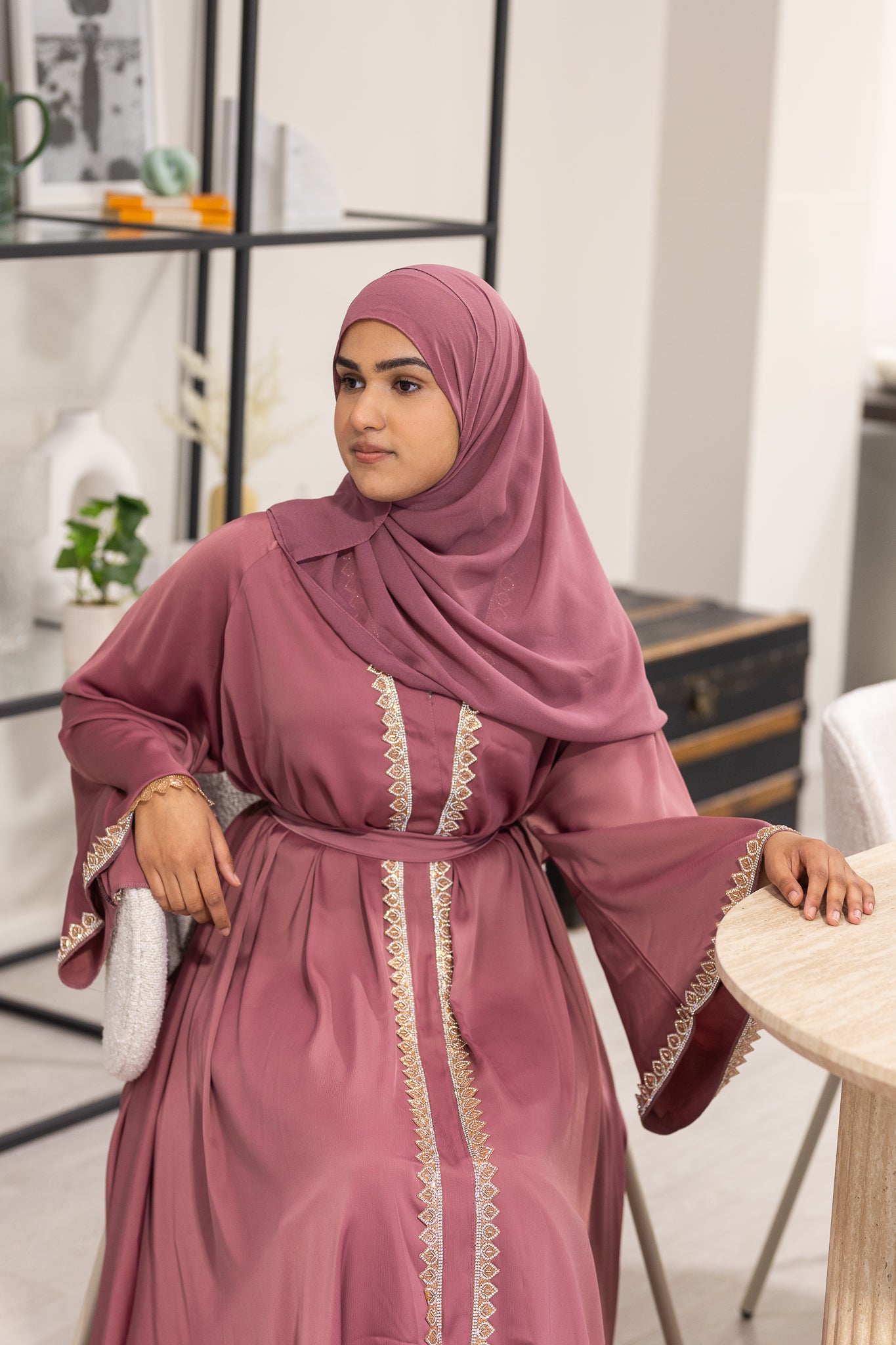 Haneen Abaya - Dusty Rose
