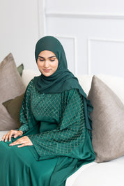 Sahara Kaftan Abaya - Emerald
