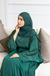 Sahara Kaftan Abaya - Emerald