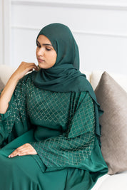 Sahara Kaftan Abaya - Emerald