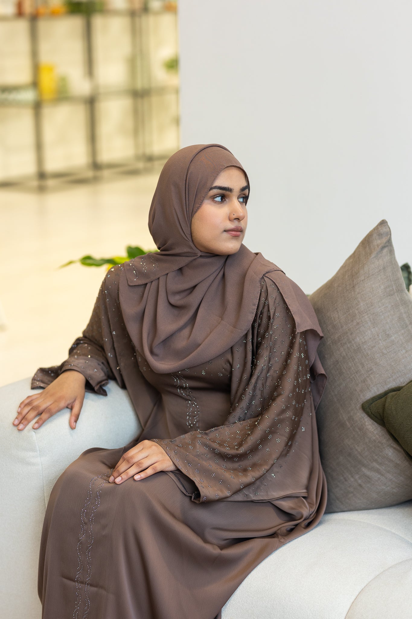 Jamila Kaftan Abaya - Beige