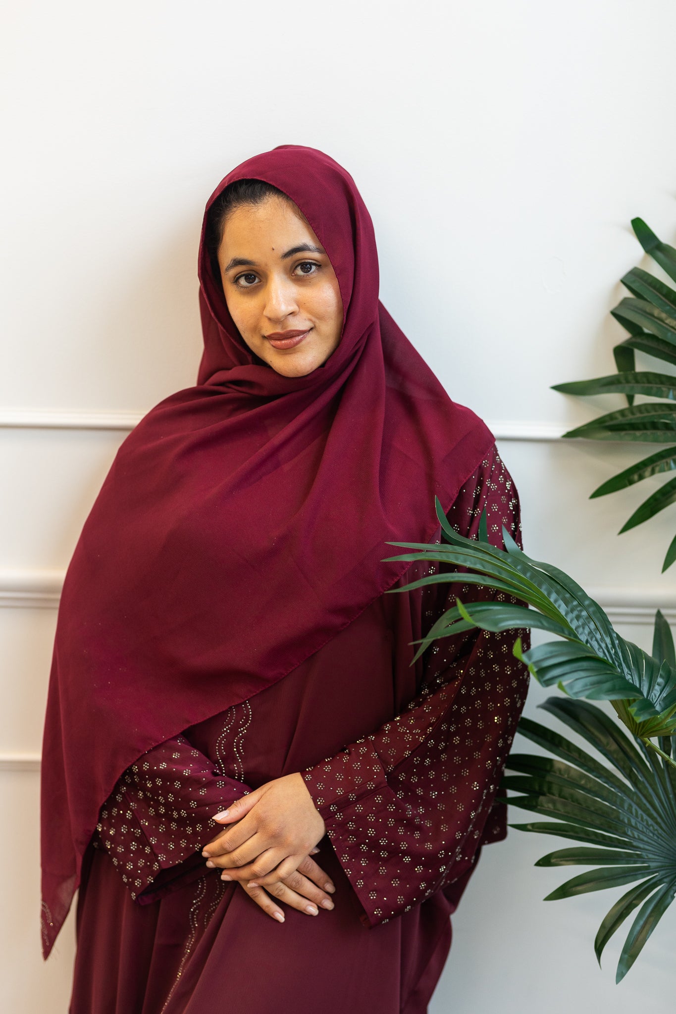 Jamila Kaftan Abaya - Maroon