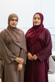 Jamila Kaftan Abaya - Maroon