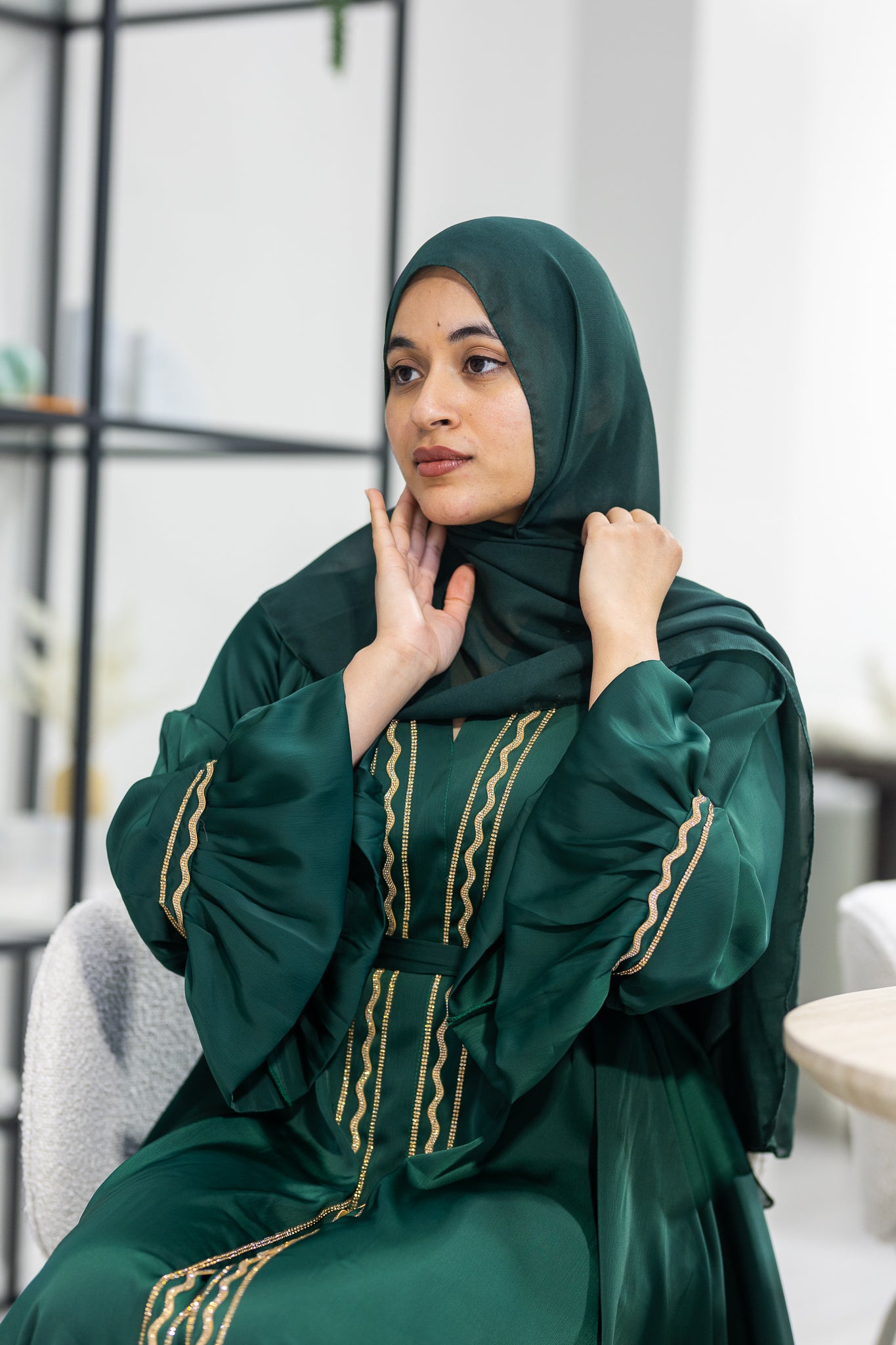 Zamrud Abaya Set - Emerald
