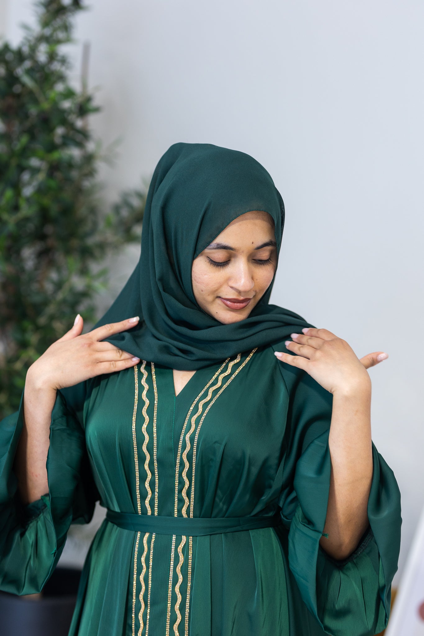 Zamrud Abaya Set - Emerald