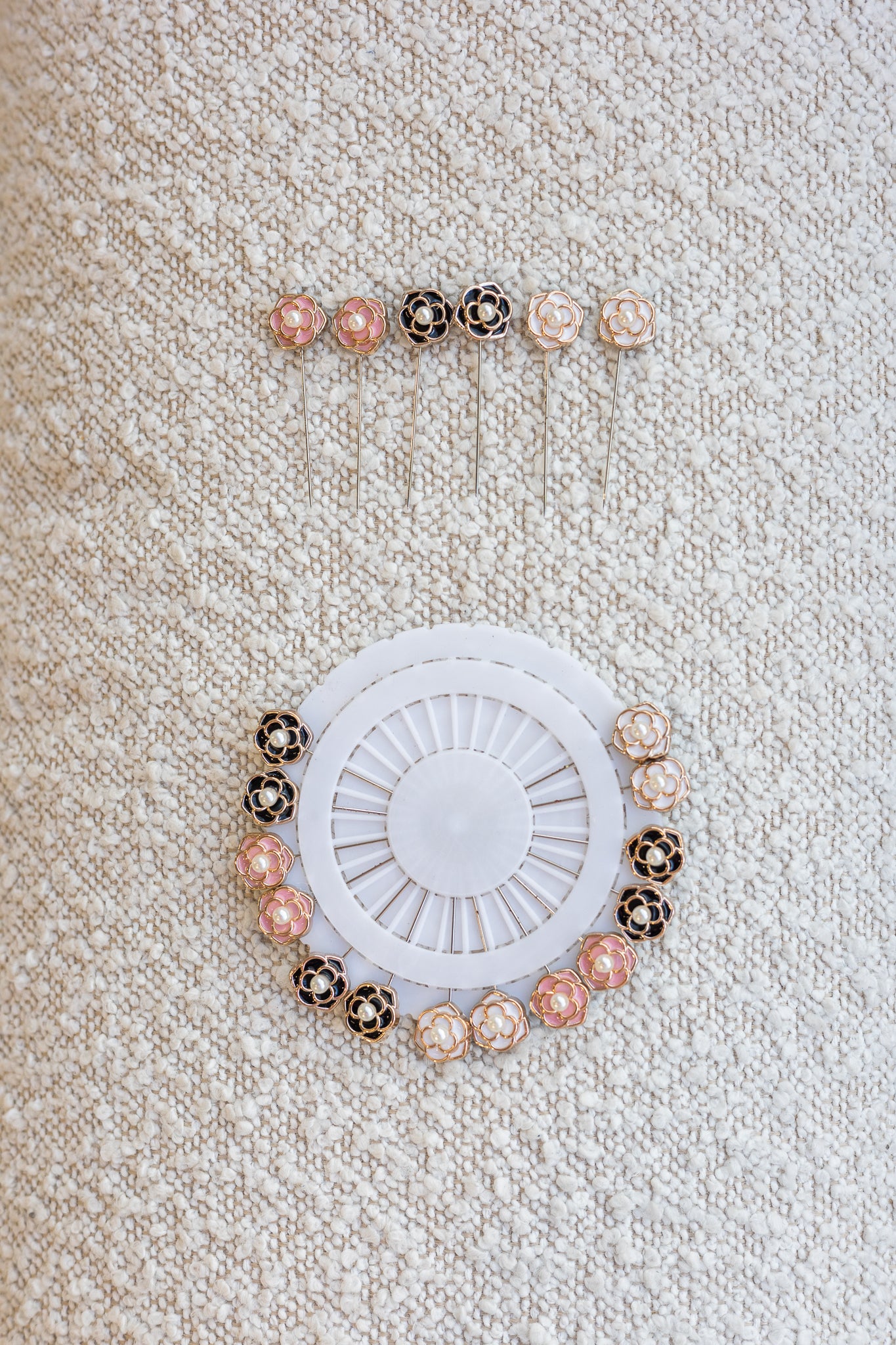 Elegant Rose Hijab Pins (20-pack)