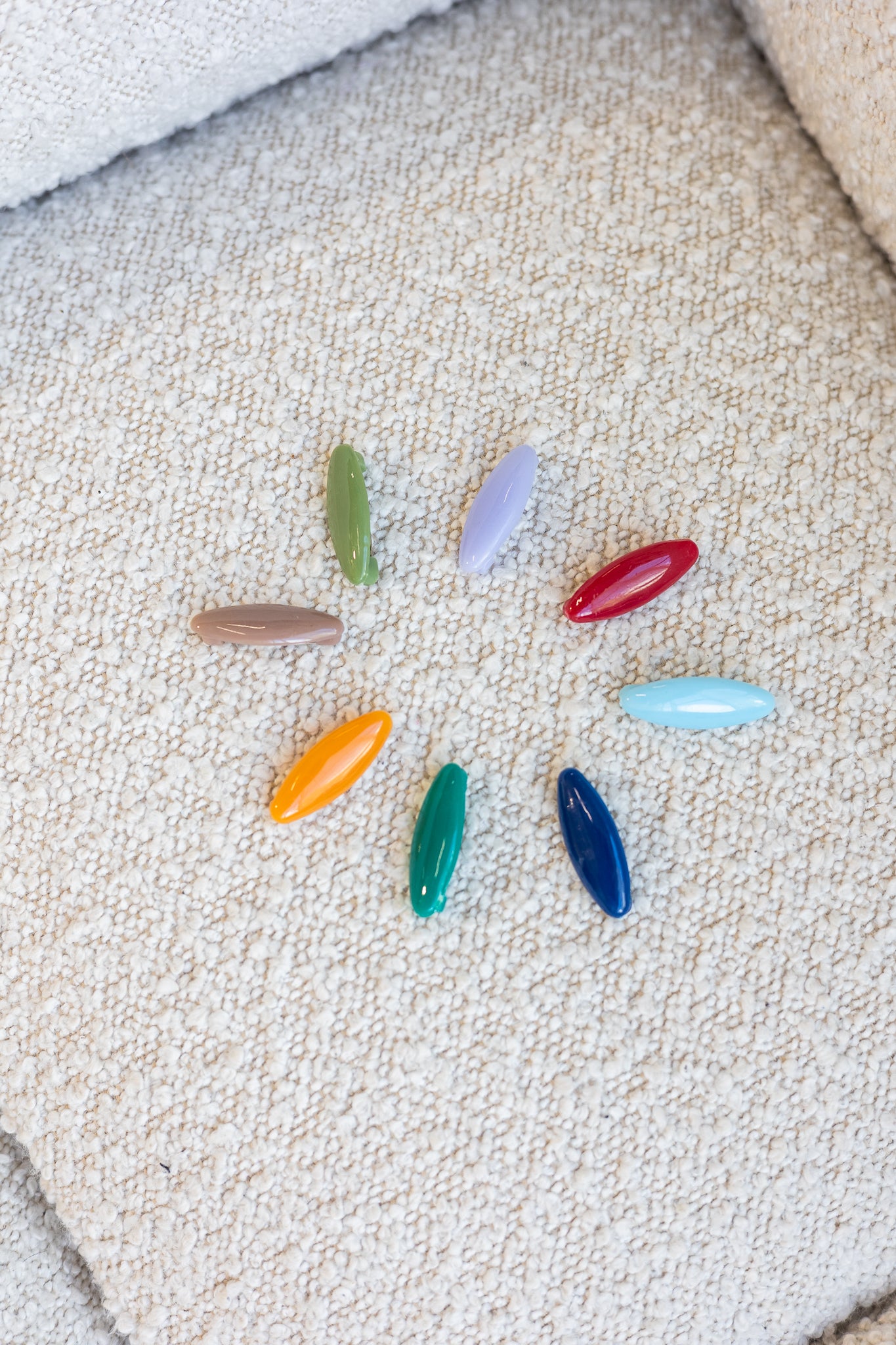 Matte Oval Hijab Pins – Dark Colour Set (8-pack)