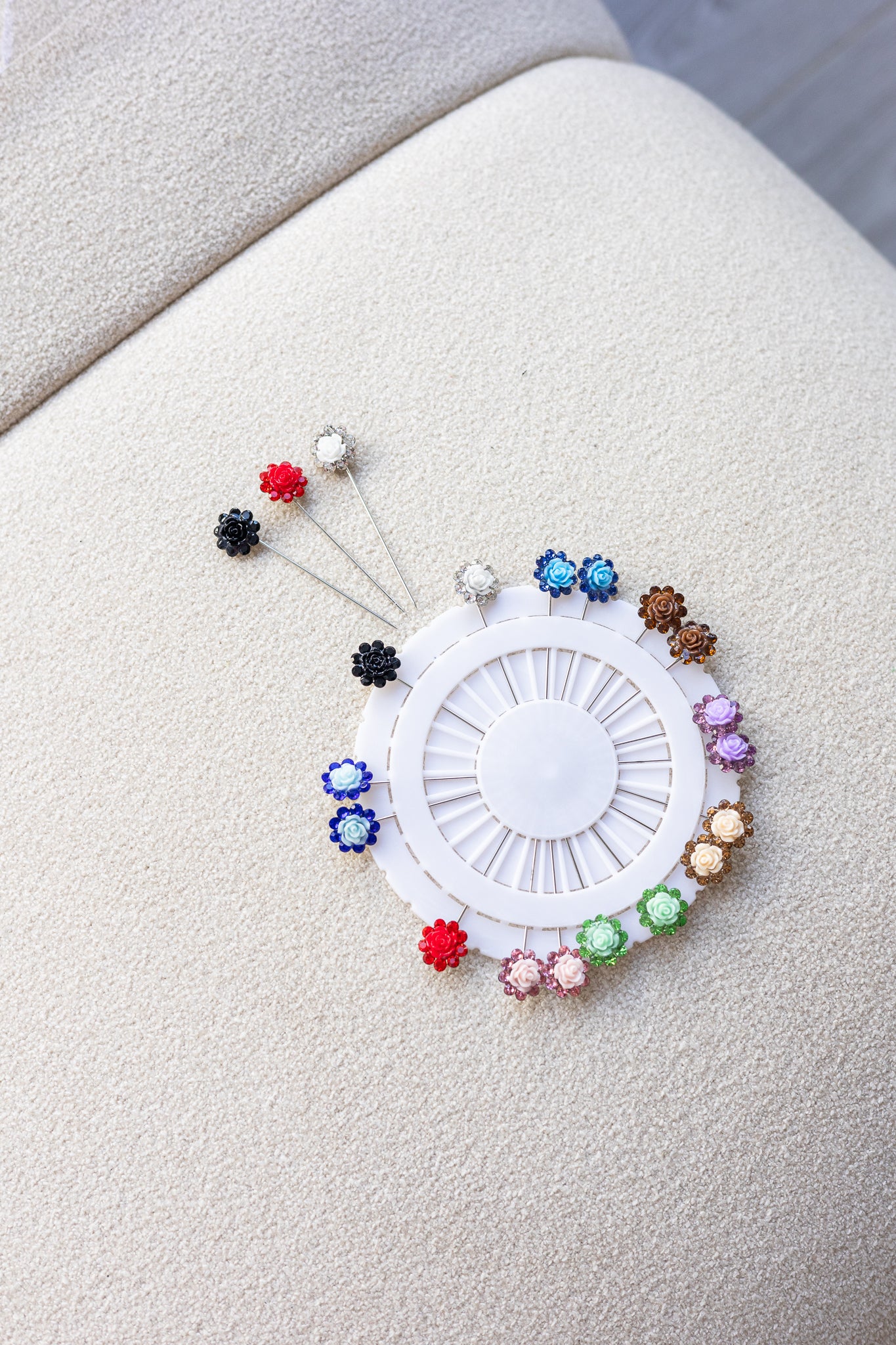 Bloom Crystal Hijab Pins – Multi-Colour Set