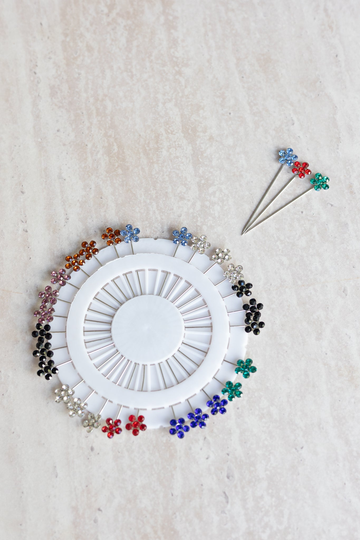 Sparkle Blossom Hijab Pins – Multi-Colour Set