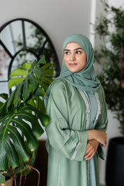 Layla Bow Abaya Set - Sage