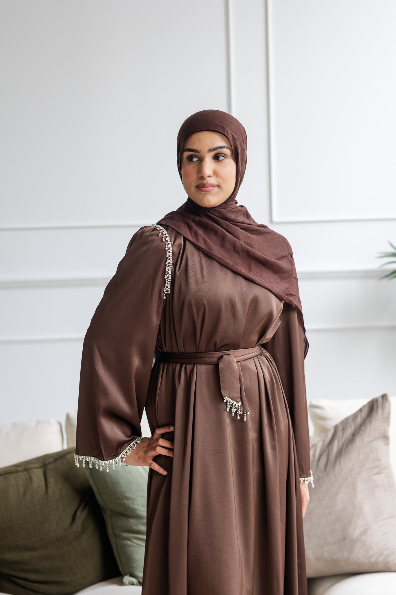 Layali Evening Dress Truffle