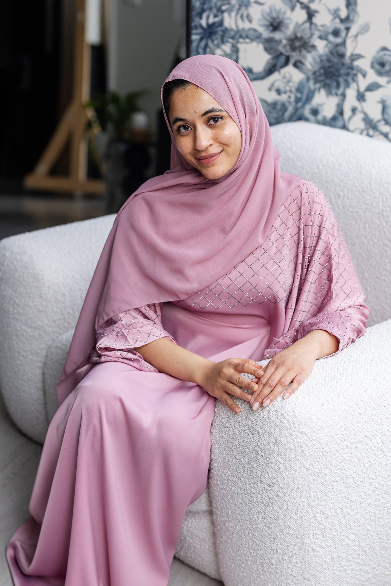 Sahara Kaftan Abaya - Pink