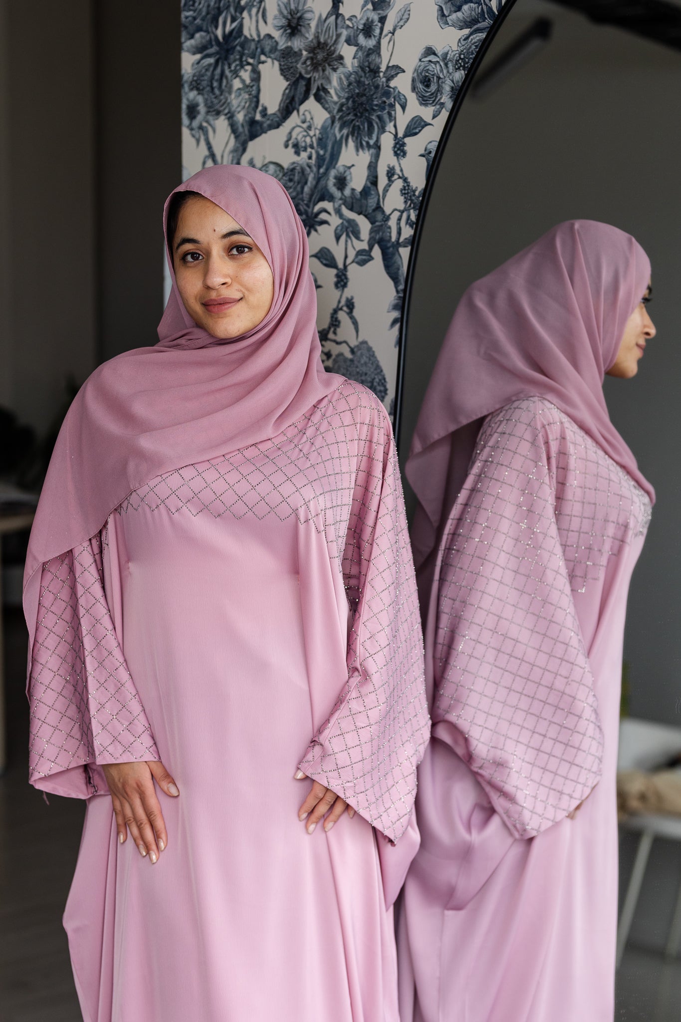 Sahara Kaftan Abaya - Pink