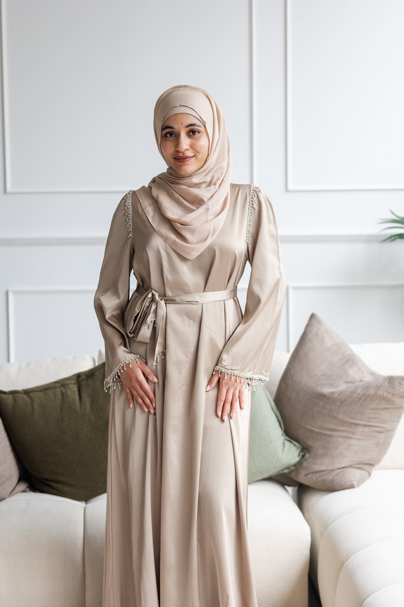 Layali Evening Dress - Gold Sand