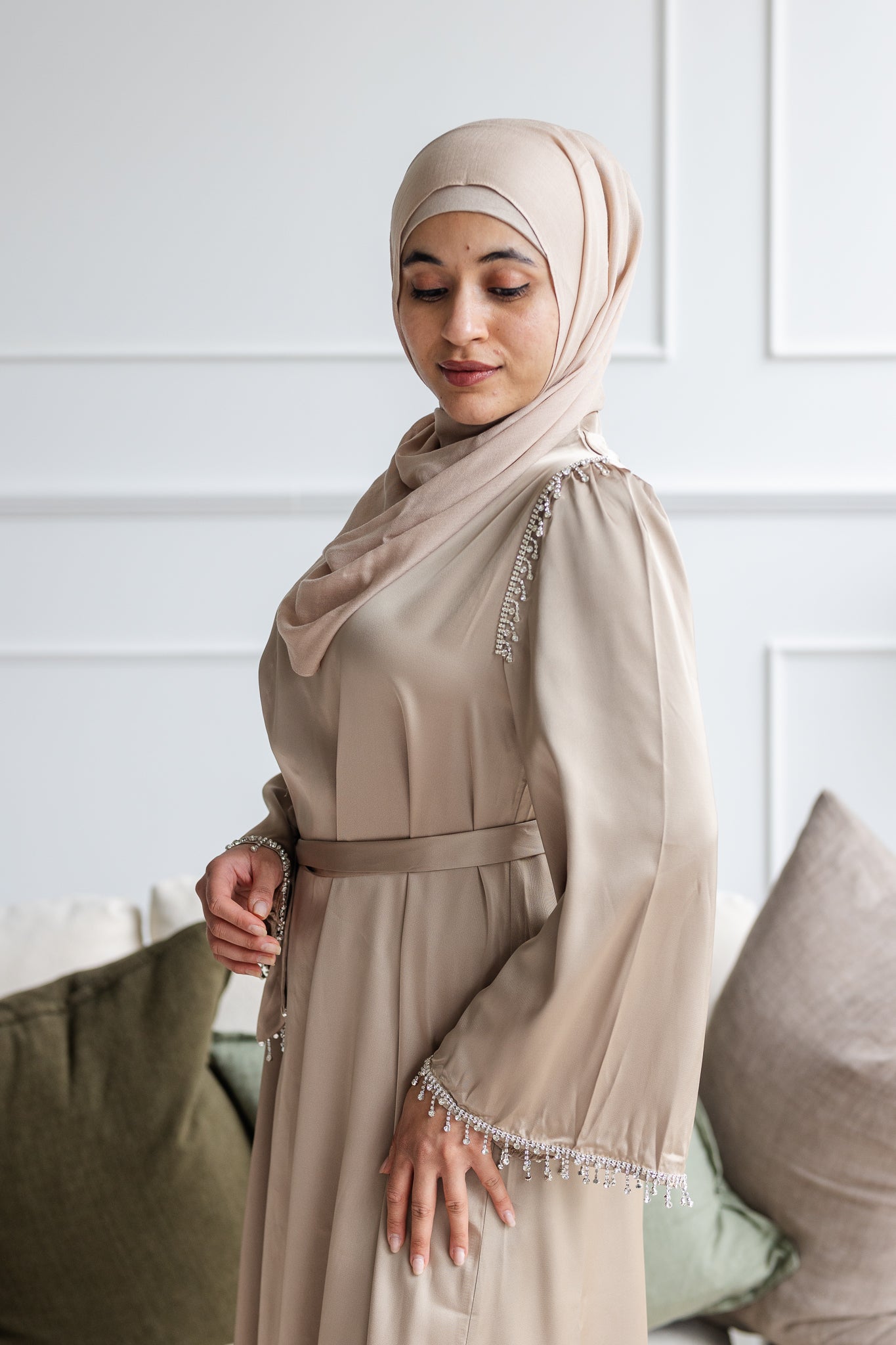 Layali Evening Dress - Gold Sand