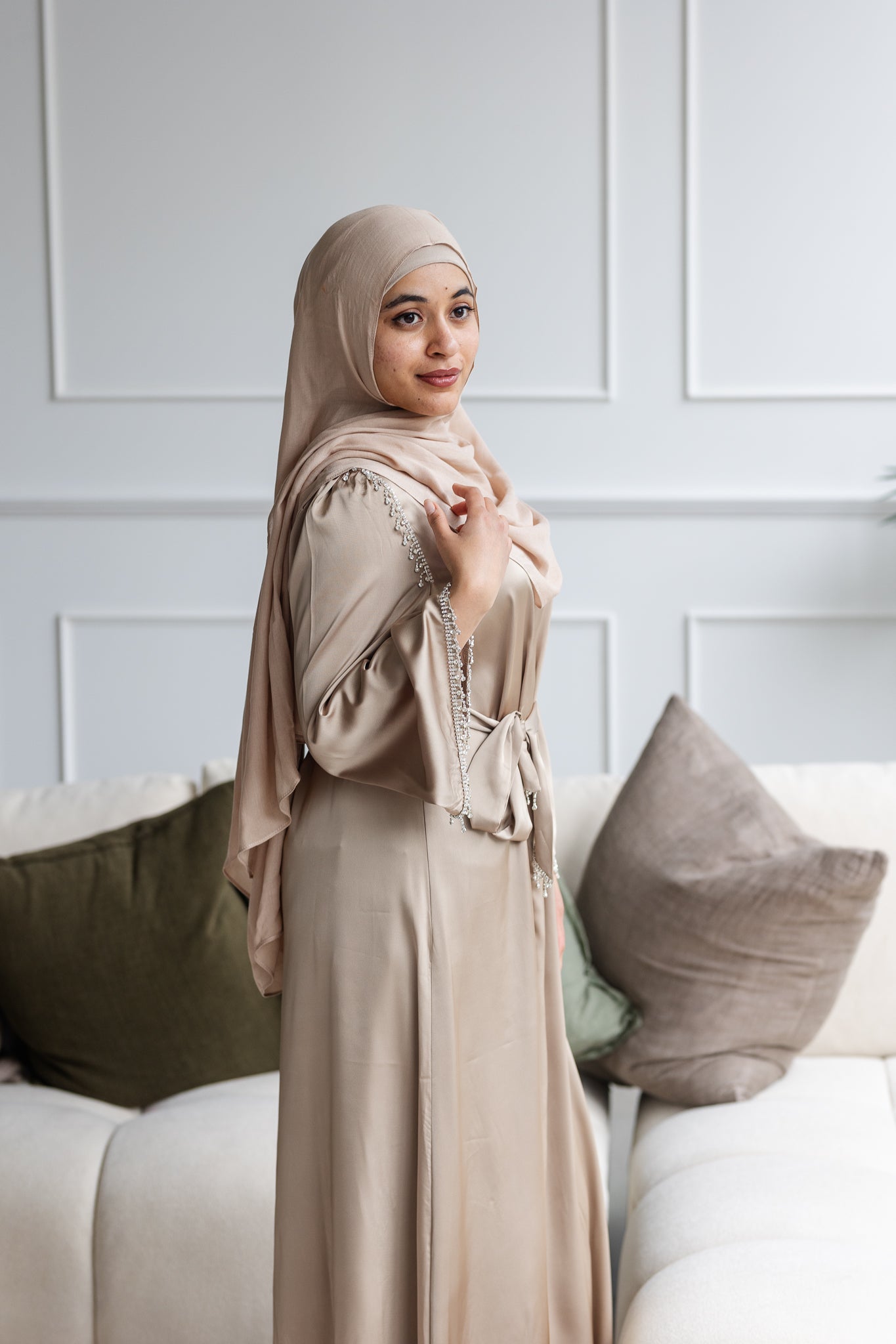 Layali Evening Dress - Gold Sand