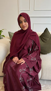 Loujain Kaftan Abaya Maroon