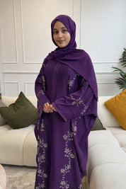 Loujain Abaya Set - Purple