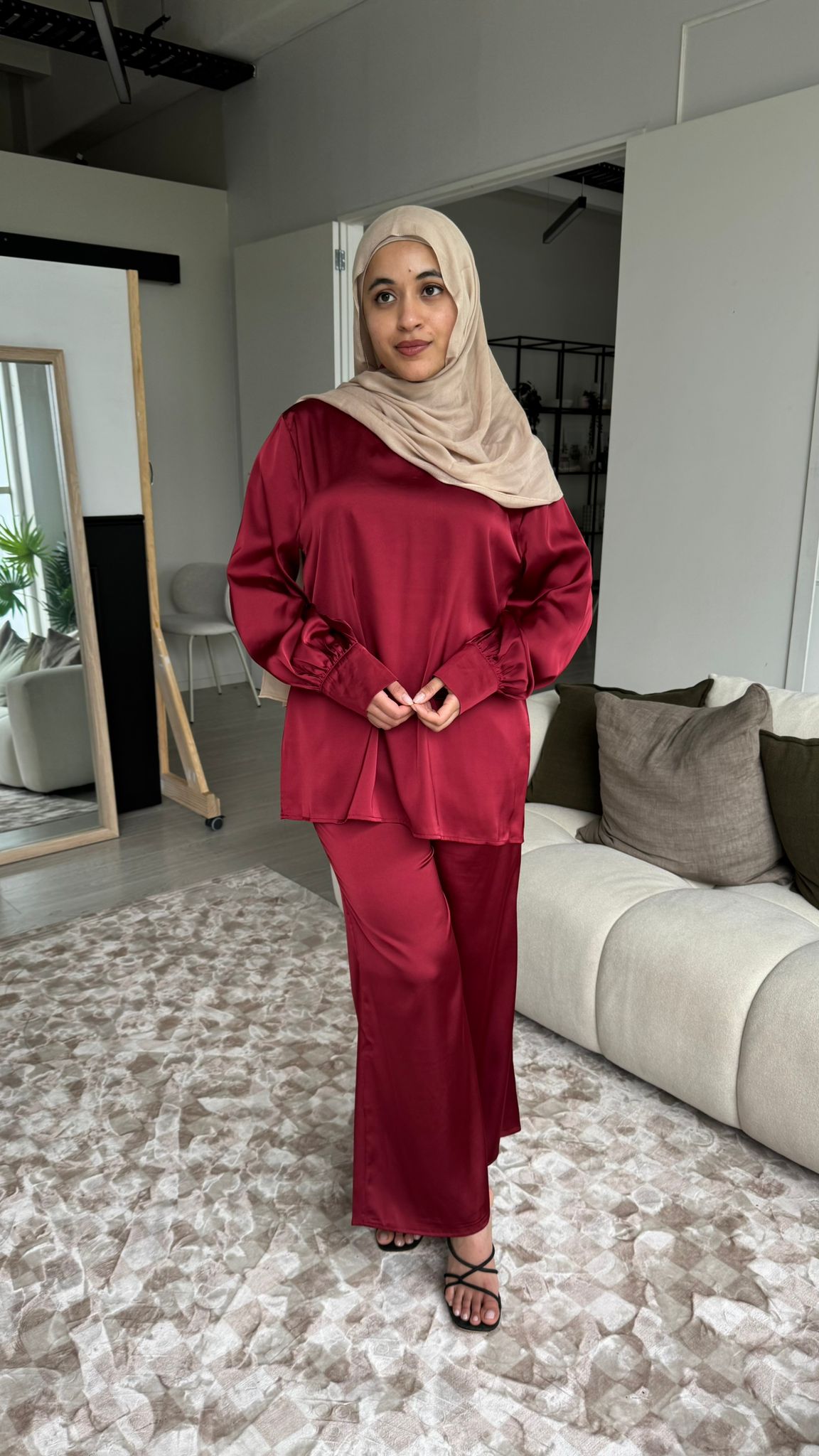 Esme two-piece set - maroon