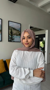 Instant Chiffon Hijab with Built-in Magnets + Cap - Beige
