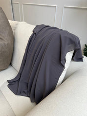 Instant Chiffon Hijab with Built-in Magnets + Cap - Gray
