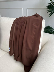 Instant Chiffon Hijab with Built-in Magnets + Cap - Chocolate