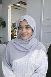 Instant Chiffon Tie-Back Cap - Light Gray