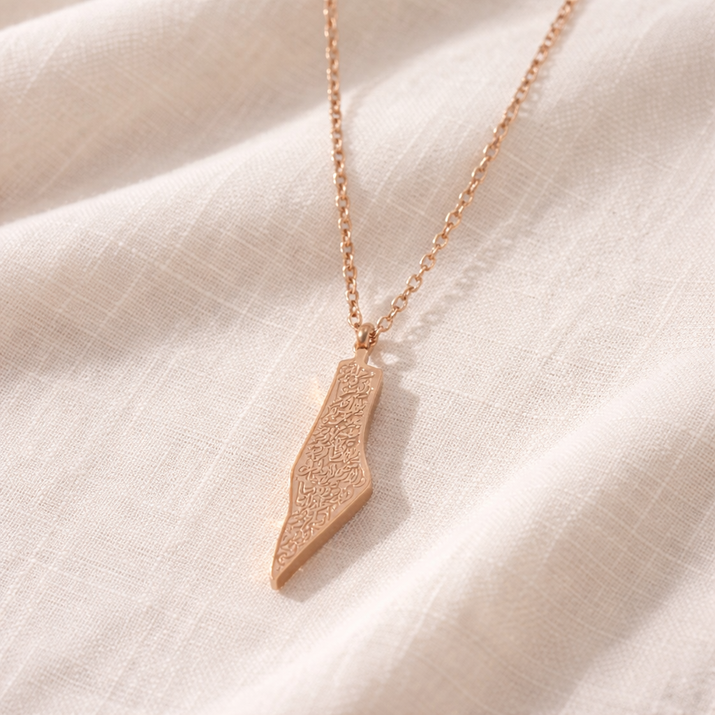 Palestine Calligraphy Necklace
